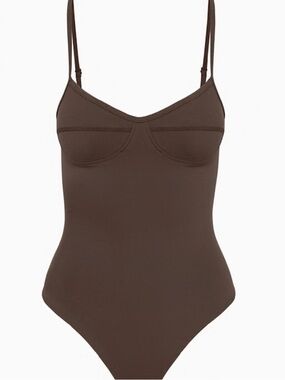 Aritzia- Wilfred Free- Wherever Rich Chocolate Brown Bodysuit- NWT